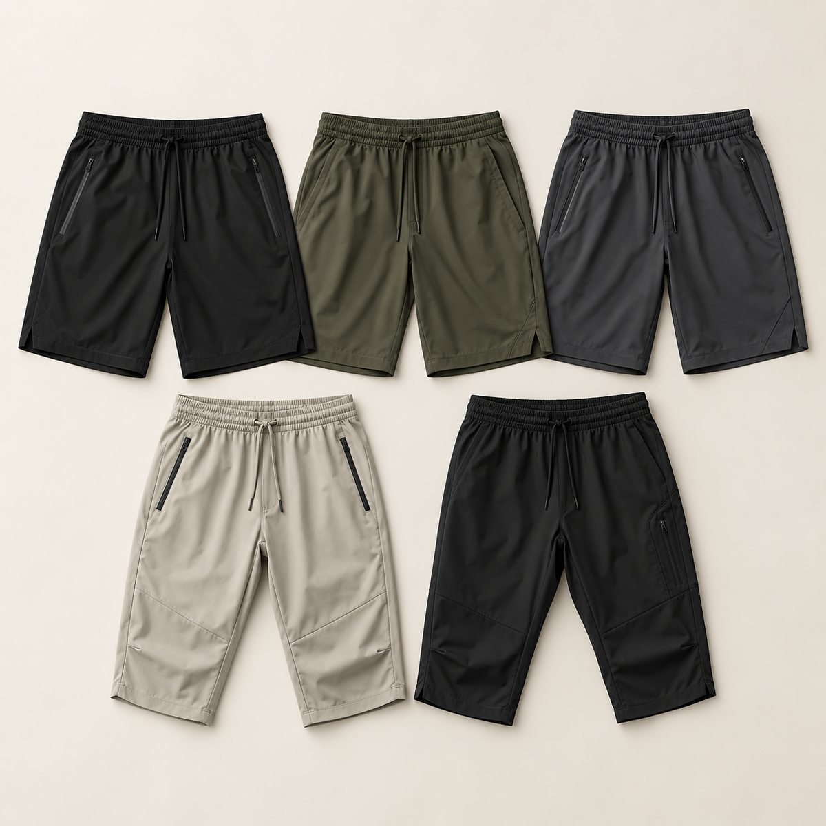 JACKAL Product Training Shorts and 3Q Flatlay